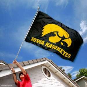   Iowa Hawkeyes Black University Large College Flag