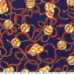  45 Wide Christmas Traditions Celebrations Navy Fabric By 