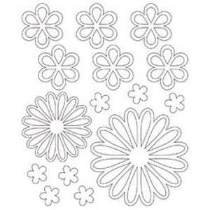  ColorStories Embossed Stickers 4.75 X5.5 Sheet White 