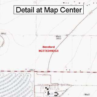 USGS Topographic Quadrangle Map   Hereford, Texas (Folded/Waterproof 