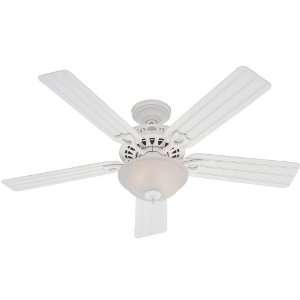   Ceiling Fans 52 Inch White with 5 White Beadboard White Plastic Blades