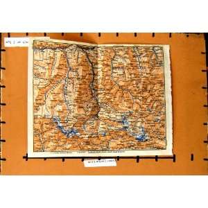  MAP 1960 TYROL SALZBURG RADSTADT GOISERN SCHLADMING