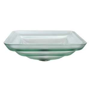 Kraus GVS 930FR 19mm ORB Oceania Square Frosted Glass Vessel Sink with 