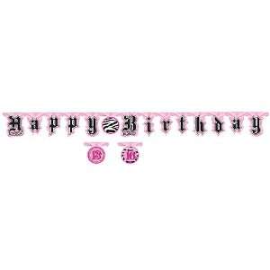 Super Stylish Jointed Birthday Banner w/13th and Sweet 16 
