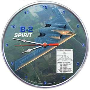  World War II B 2 Bomber Collectible Aviation Wall Clock 