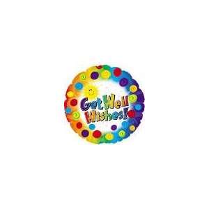   18 Get Well Dots & Swirls Box 19   Mylar Balloon Foil Toys & Games