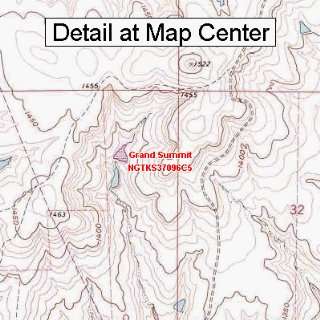   Topographic Quadrangle Map   Grand Summit, Kansas (Folded/Waterproof