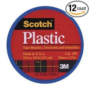 12 each Scotch Color Plastic Tape (190BLU)  Industrial 