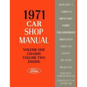  1971 FORD FAIRLANE MUSTANG GALAXIE etc Service Manual 