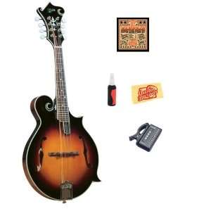  Rover RM 75 F Model Handcarved Mandolin Bundle with Tuner 