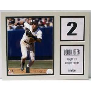  Derek Jeter 11 x 14 Photograph with Statistics 11 x 14 