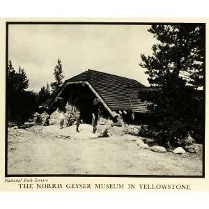   Yellowstone Building Architecture National Park   Original Halftone