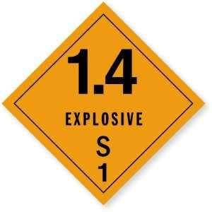    Explosive 1.4S Coated Paper Label, 4 x 4