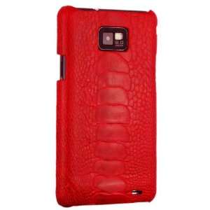   Genuine Ostrich Leather Snap On Case, Red Cell Phones & Accessories