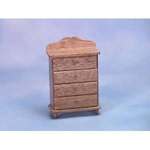  Dollhouse Miniature Oak Chest of Drawers 