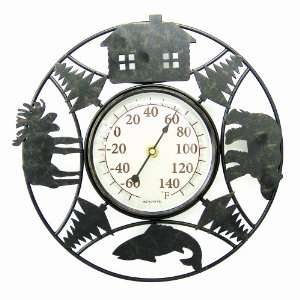   Instrument 11 Inch Indoor/Outdoor Thermometer, Lodge