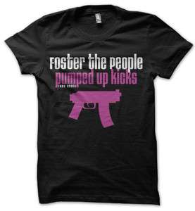 FOSTER THE PEOPLE Indie Pop Band Pumped Up Kicks T Shirt Black S 2XL 