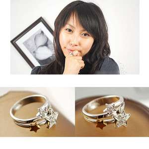 SIMITTER NEW Fashion Diamond Shining Stars Ring Womens Ring  