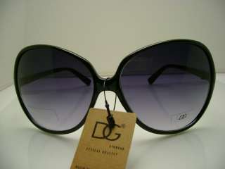 DG Vintage Retro Big Lens Womens Fashion Sunglasses Black  