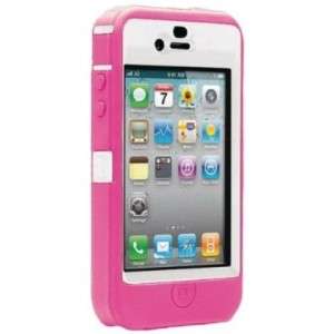 New OtterBox Defender Apple iPhone 4 4G 4S Pink & White Case & Clip 