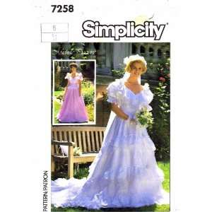  Simplicity 7258 Sewing Pattern Brides Bridesmaids Wedding Dress 