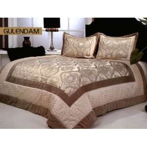   Arya Gulendam Queen/King Satin Bedspread Quilt Pieces Set By Arya