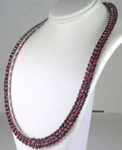 HiEnd 34.10ctw Thailand World Class Ruby Sterling Necklace 38.6g 
