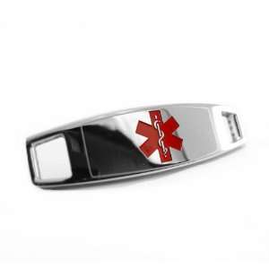   , Medical ID Tag Plate, Can be Attached to ID Bracelet   Free ID Card
