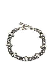 King Baby Studio   2 mm Blackened Chain Bracelet With Polished 