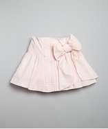 Dolce & Gabbana TODDLER / KIDS pink stretch cotton pleated bow skirt 