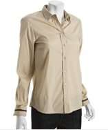   stretch cotton blend striped cuff button front shirt style# 316482601