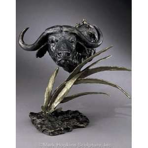  Cape Buffalo Bronze Sculpture