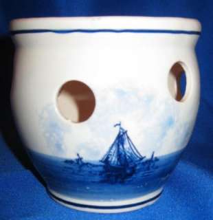 Blue Delft Hand Painted Planter Made in Holland nice J3  