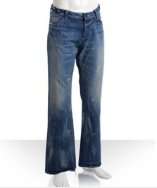 style #317673101 medium wash denim Paint Splatter straight leg jeans