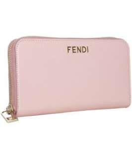 Fendi pink dot coated canvas zip continental wallet   up to 70 