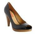 kors michael kors kors black leather dubois peep toe pumps