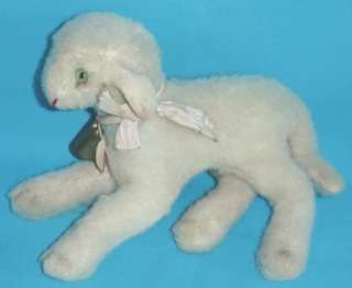 Antique 4 inch small Steiff reclining lamb very rare with name tag Id 