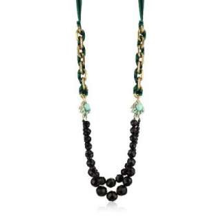 Juicy Couture Brentwood Prepster Black Beaded Necklace   designer 
