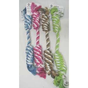  Heavy Double Twist Rope Dog Toy, 19 Assorted Pet 