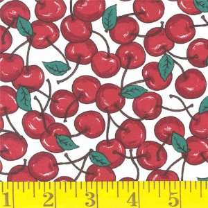 45 Wide Cherry Drop Fabric By The Yard Arts, Crafts 