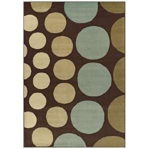  Tremont Collection Drops Chocolate Area Rug