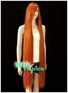 Super Long 48 in. Pumpkin Orange Hair Wig FP58  