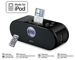 New Black Speaker Station + Dock for Apple iPod Nano NR 844441000010 