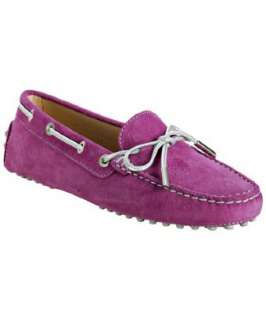 Tods purple suede Heaven tie detail loafers  