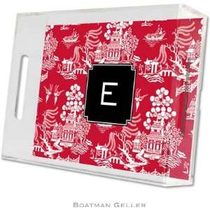  Boatman Geller Lucite Trays   Chinoiserie Red (Small   Pre 