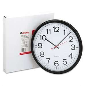  Universal® Indoor/Outdoor Clock CLOCK,WALL,QTZ,12,BK 