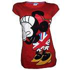   Ladies Girls Disney T Shirt Minnie Mouse UK Kisses Official Sizes 6 20