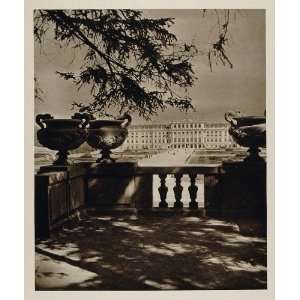  1928 Facade Schonbrunn Palace Vienna Photogravure NICE 