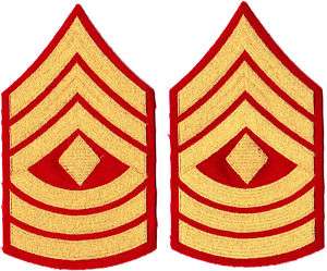 Pair of Felt United States Marine Corps Dress Blues First Sergeant E 8 