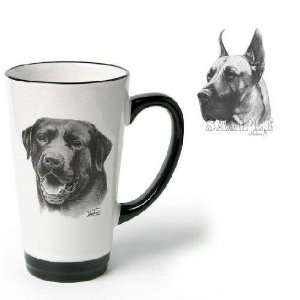   Funnel Cup with Great Dane (6 inch, Black and white)
